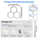 plafonnier led blanc moderne forme hexagonale nid d'abeille salon salle conférence