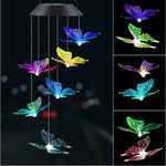 Mobile lumineux solaire oiseaux stylisés couleurs vives moderne extérieur LED changeantes