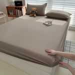 drap housse lit simple double king queen bleu marine uni polyester moderne housse matelas