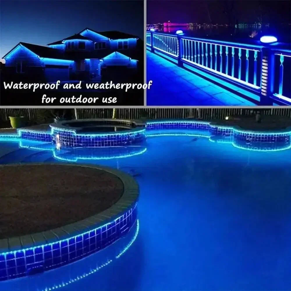 guirlande lumineuse solaire multicolore extérieure moderne 5m 10m jardin