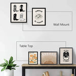 cadres photo modernes fleurs roses textes minimalistes noir blanc beige verre transparent trois pièces