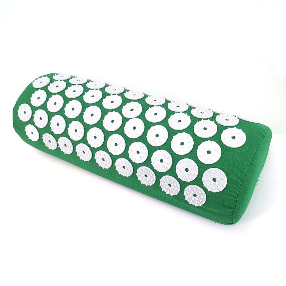 tapis massage acupuncturé violet bleu marine vert rondelles blanches moderne sac rangement