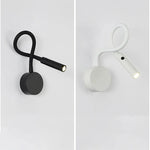 Applique murale LED moderne en noir avec bras flexible pour éclairage d'étude