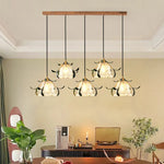 suspension lumineuse led transparente fleurs stylisées moderne vintage chambre restaurant