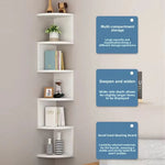 étagère murale forme angle blanc motifs marbre moderne minimaliste livres décorativos ventilation parfum
