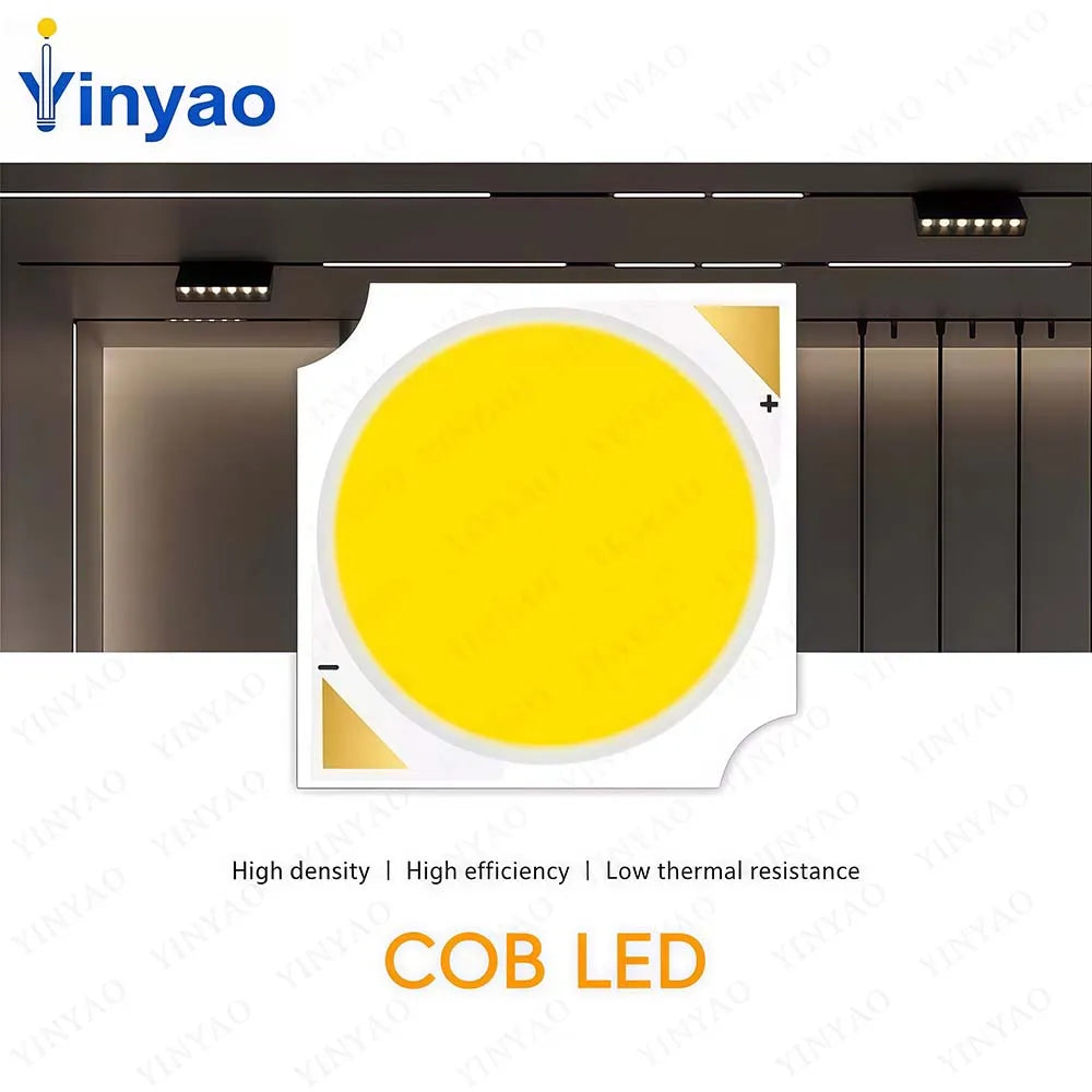 puce led cob carrée jaune éclairage ponctuel downlight moderne haute intensité lumière chaude