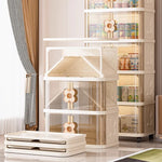 meuble rangement moderne armoire beige clair grille dimensions roulettes 45x30x71.9cm