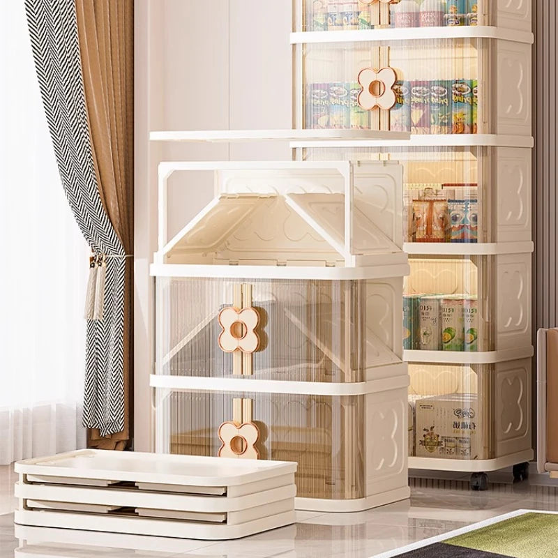 meuble rangement moderne armoire beige clair grille dimensions roulettes 45x30x71.9cm