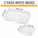 set plateaux savon silicone gris vert rayures modernes pratique auto drainants