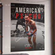 affiche combat sportif max holloway signature noir blanc deco urbaine poster encadré salon chambre