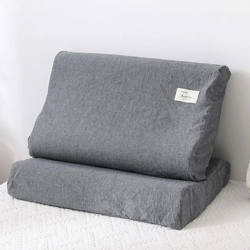 taie d'oreiller coton solide couleur rouge bleu gris vert rose moderne minimaliste 30x50cm 40x60cm
