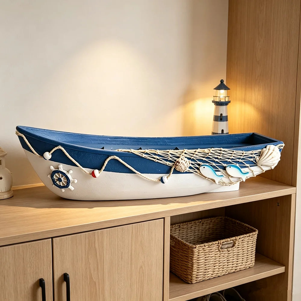 décoration nautique bateau bois bleu marine blanc étoile mer coquillage roue pêche noël mariage