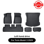 tapis sol 3d luxueux noir moderne tesla 2017 2024 tissé étanche