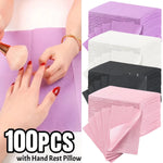 serviettes jetables violet blanc rose rayures horizontales modernes 100 pièces coussin repos main emballage