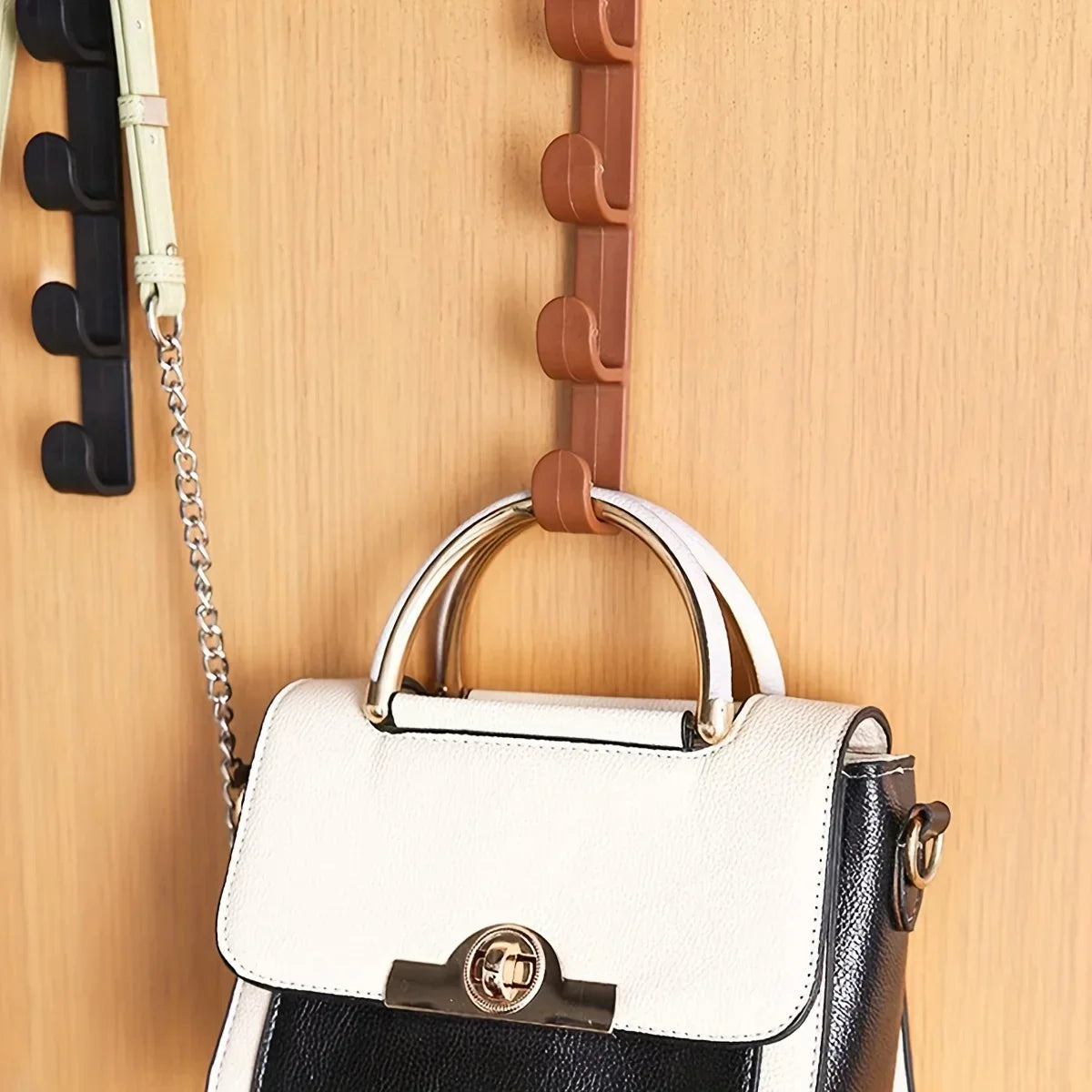 porte sacs vêtements adhésifs noir blanc moderne serviettes shirts ciseaux boule bainHooksAdhesiveWallsBathroomAccessories