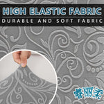 housse canapé gris clair motif floral moderne boutons élégants coussin inclusversible machine