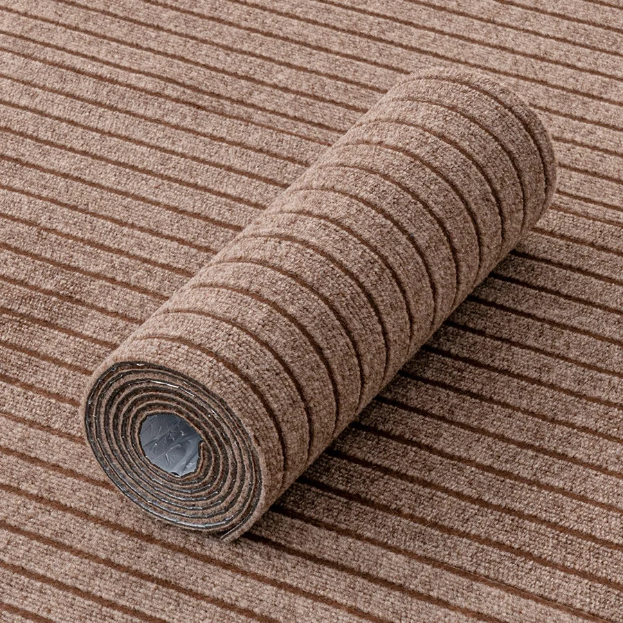 tapis vinyle gris rayé antidérapant moderne autoadhésif intérieur extérieur cuisine salon chambre