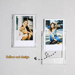 cadre photo magnétique transparent minimaliste moderne cartes photo incluses fixations aimants