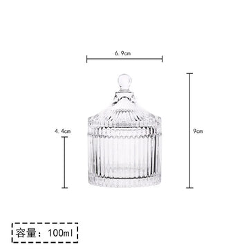 boîtes sucre transparentes opalescentes gravure diamant classiques vintage verre