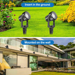 projecteurs exterieurs led jardin noir modernes 800lm ip65 abs contemporains 10lumières