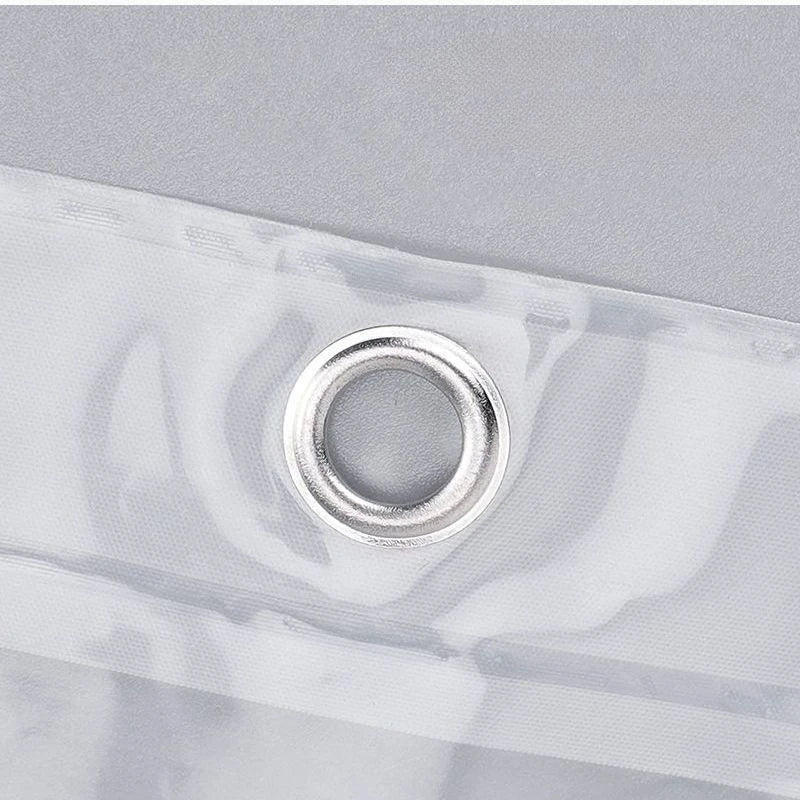 rideau douche moderne transparent imperméable aimants lestés eva uni 180cm 200cm