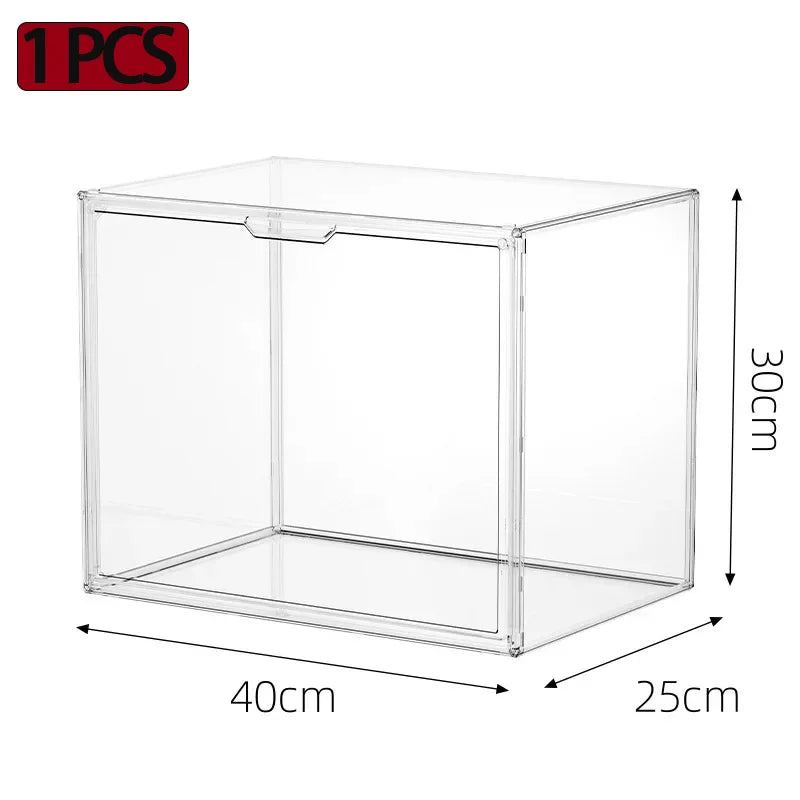 boîtes rangement transparentes modernes minimalistes livres vinyles sacs figurinesXL XXL