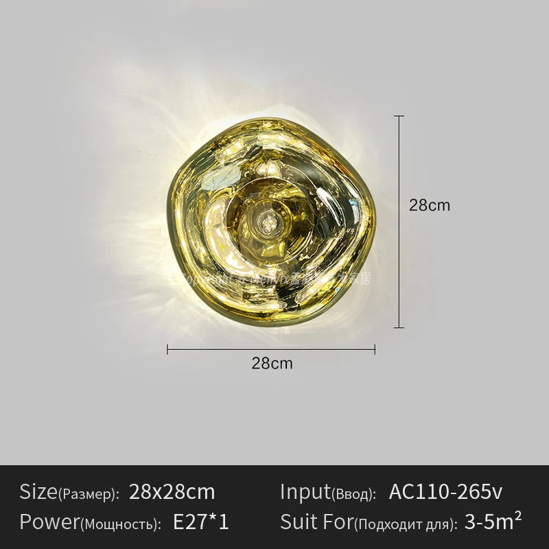appliques murales modernes lampes led verre translucide forme organique suspension chambre cuisine salle manger