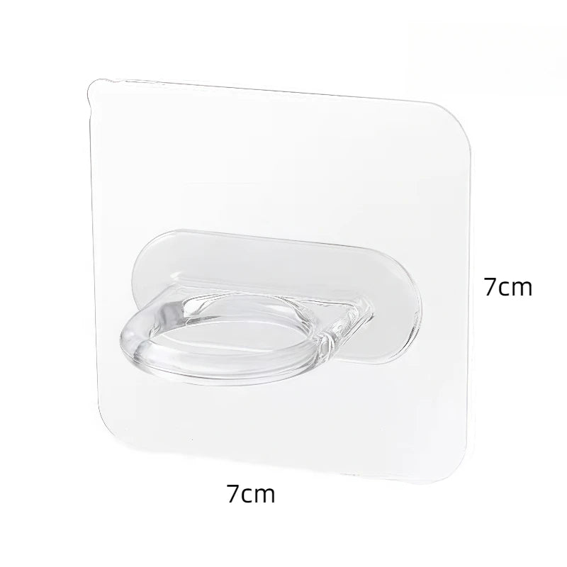 porte serviettes adhésifs transparents modernes cuisine salle bains pratiques 7cm 7cm