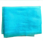 rideau léger voilage transparent tissu plissé bord dentelle couleur blanche bleue rouge pale
