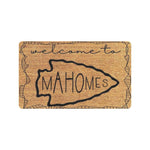 paillasson bienvenue mahomes antiderapant caoutchouc marron noir geometrique exterieur entréeporte