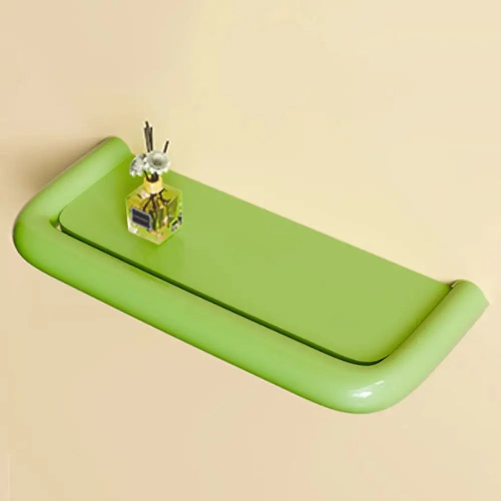 étagère murale adhésive réutilisable vert rouge jaune beige moderne rangement salle bain drainable articles