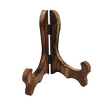 support moderne pliable marron foncé assiette thé livre bois opacité eyelets hinge