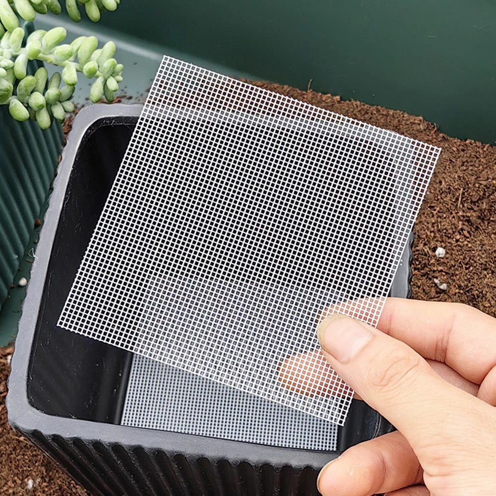 grille filtrante blanche maille fine adhésive pratique plantes 5cm 7.5cm 10cm pack20pc