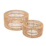 suspension lumineuse moderne tressée fibre naturelle opacité pince fixation naturel beige