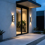 applique murale moderne led noir éclairage extérieur balcon jardin hydrofuge minimaliste