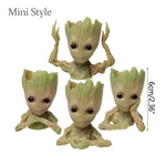 cache pot groot résine vert clair figurine gardiens galaxie décoration maison plante artificielle créatif