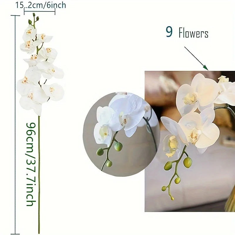 décoration intérieure orchidées artificielles phalaenopsis blanc moderne fête mariage anniversaire baby shower