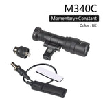 lampe torche tactique led noir texturée clip picatinny rechargeable chasse airsoft moderne