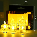bougies led transparentes texturées modernes décoration intérieure sans flamme set pièces différentes tailles