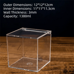 boîtes rangement transparentes empilables modernes acrylique sans motif clips fixation divers tailles minimalistes