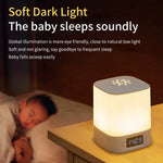 lampe chevet gris clair motif soleil rechargeable usb horloge tactile moderne veilleuse chambre enfant