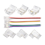 connecteurs ruban led cob smd transparent modernes adhésifs 5mm 8mm 10mm(rgb cct)