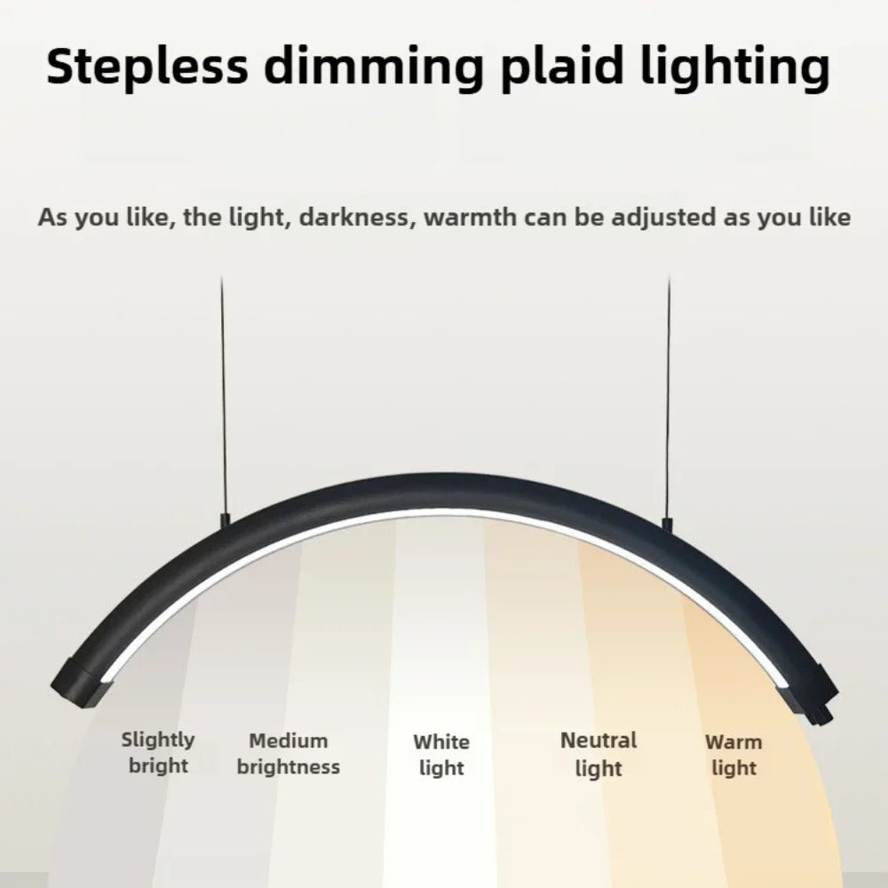 lampe salon led réglable noir blanc rose moderne minimaliste suspension chambre