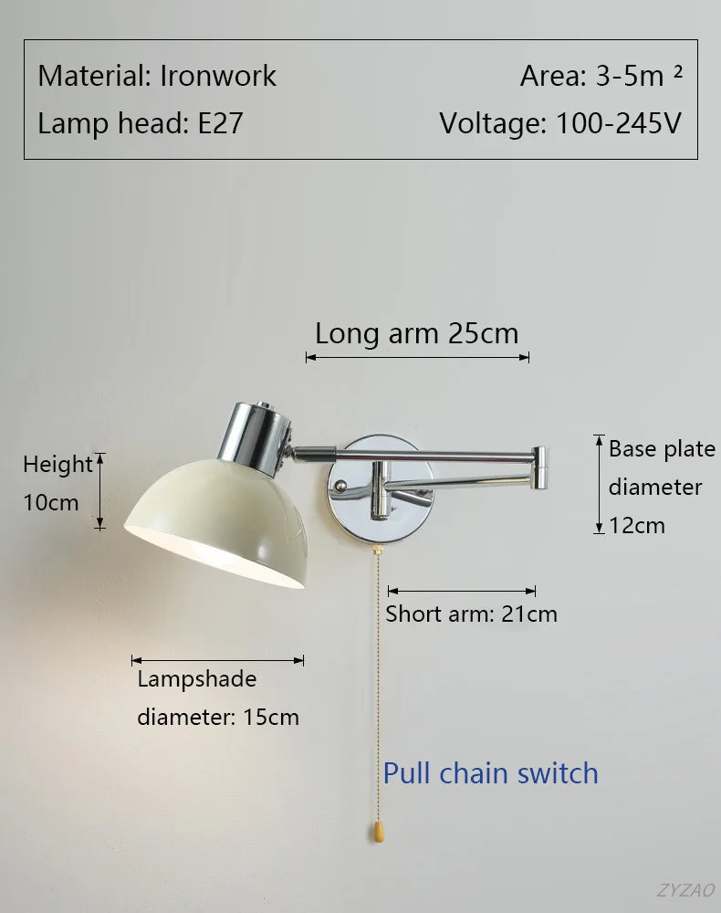 lampe murale conique moderne blanc fixée mur éclairage led quotidien