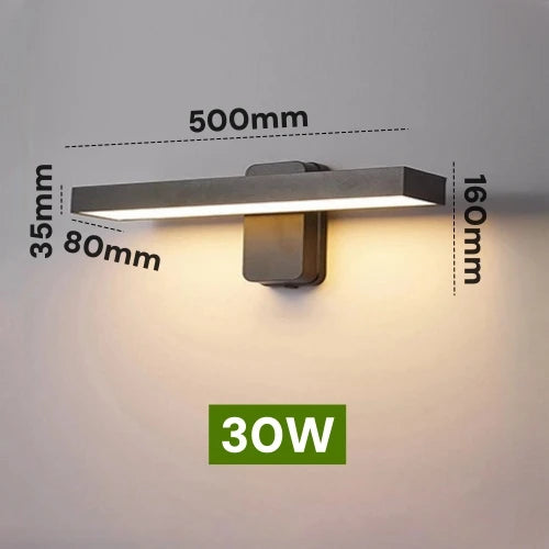 lampe murale détecteur mouvement moderne noire étanche ip65 extérieure minimaliste
