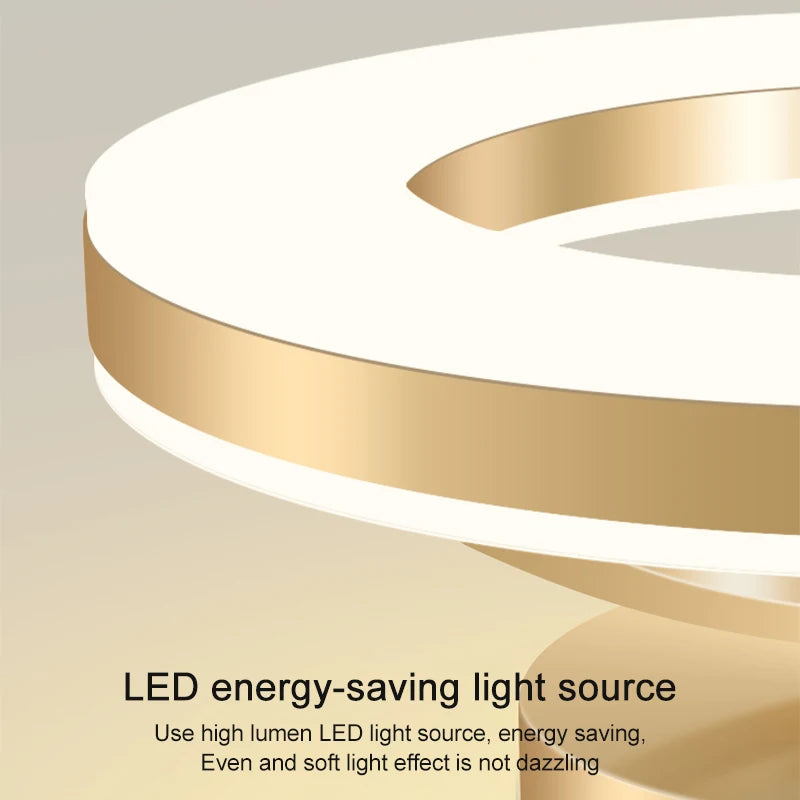 lampe moderne or blanc métal brillant éclairage quotidien led minimaliste couleurs lumière froide
