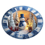 tapis rond noël père noël train pingouins guirlande rouge décoration chambre vinyle sans bpa