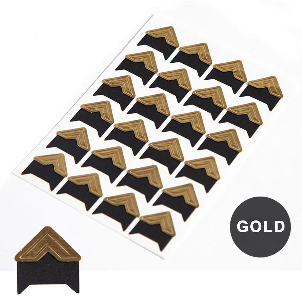 corners papier autocollants triangles simples noir beige gris clair minimaliste scrapbooking protection image bricolage