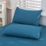 taies d'oreiller polyester non toxiques gris bleu blanc violet solides modernes hospitalières maison respectueuses