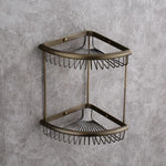panier d'angle salle bain or rose chrome fileté moderne vis fixation produits